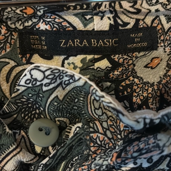 Zara Wide Leg Paisley Print Pants NWOT - Picture 7 of 13